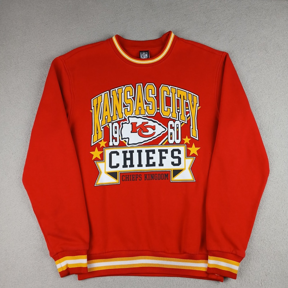 NFL Kansas City Chiefs Sweatshirt Mens XS Graphic Pullover Red Blokecore